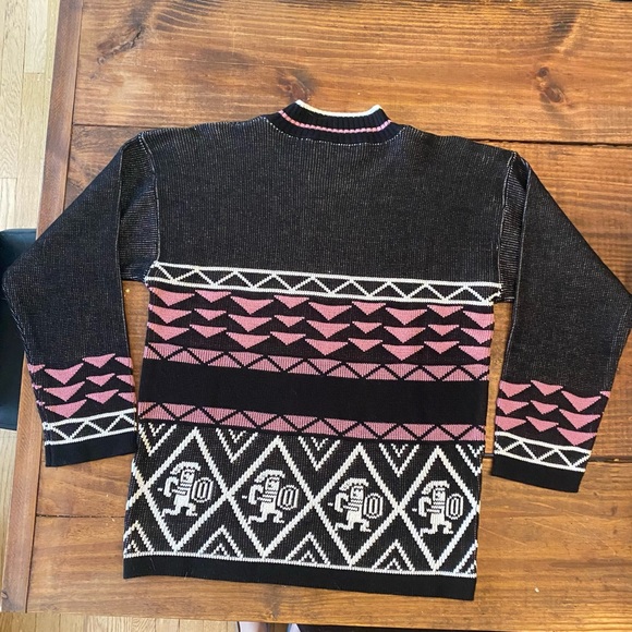 Vintage 80s 70s JC Louis Aztec Southwestern Boho Warm Cozy Sweater Rare Unique - Picture 8 of 15